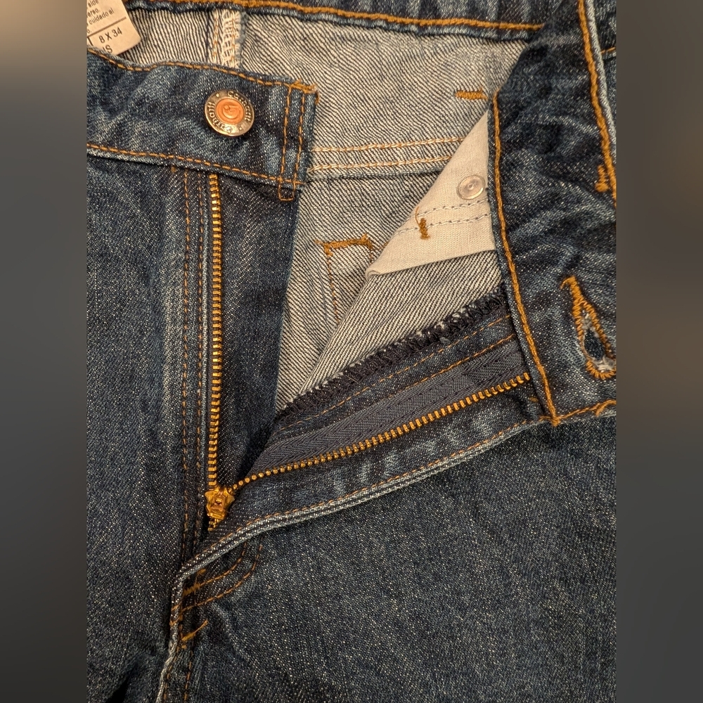 Carhartt Women's's Relaxed Fit Jeans in Dark Blue - Picture 9 of 10